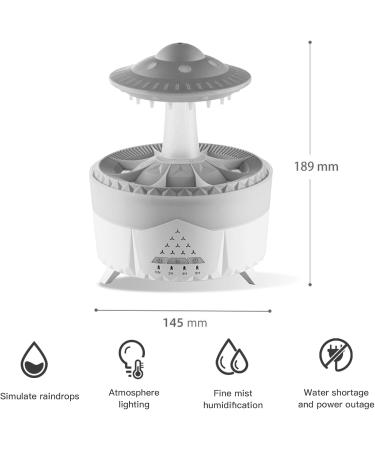 Meyuxg Aroma Diffuser 350ml - Rain Cloud Humidifier & Mushroom Lamp with 7 Color Lights for Bedroom Office & Yoga - Buy Online on GoSupps.com