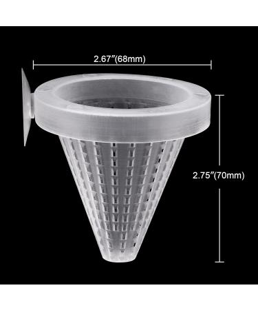 WEAVERBIRD 4PCS Aquarium Nematode Feeder Live Blood Worm Plastic Cone Cup Shape Basket Feeder for Feeding Fish with Suckers - Buy Online on GoSupps.com