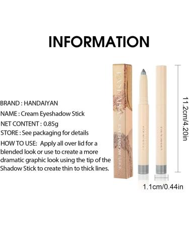 Eye Highlighter Stick - Smudge-Proof Eye Shadow Sticks Shimmer Cream Eyeshadow Pencil Crayon Eye Brightener Stick Highlighter 11# - Buy Online on GoSupps.com