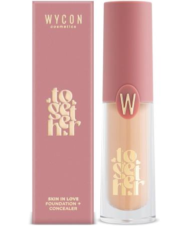  WYCON cosmetics WYCON Cosmetics SKIN IN IN LOVE 2-in-1 Foundation with Concealer Enriched with Moisturizing Active Ingredients 09 WARM HONEY - Buy Online on GoSupps.com