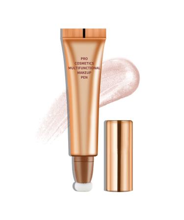 Boobeen Liquid Highlighter Makeup  Face Cream Highlighter with Cushion Applicator  Matte Cream Illuminator for Face Shaping & Brightening  Easy to Create 3D Face Makeup 02