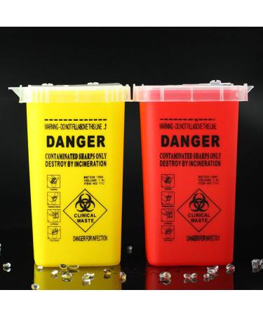 DOITOOL Sharps Container - Small Disposal for Needles, Blades & Dermaplane - Home & Tattoo Use - Red - Buy Online on GoSupps.com