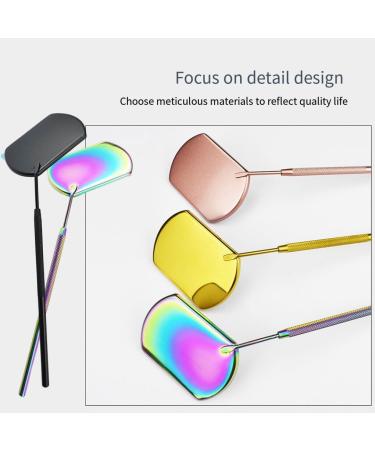 rongweiwang Eyelash Mirror Makeup Checking Beauty Tool Long Handle Mirrors Accessory for Check Portable Stainless Steel Durable Colorful - Buy Online on GoSupps.com