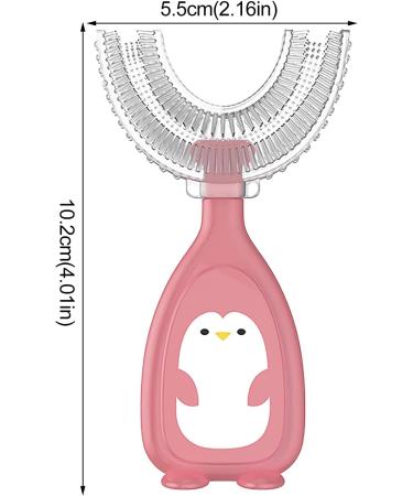 360 Children's U-Form Toothbrush - Pink Handheld Oral Care Tool for Toddlers Ages 2-12 - Buy Online on GoSupps.com