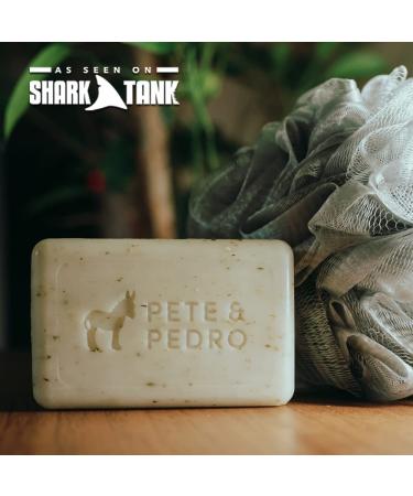 Pete & Pedro Body Bar Soap - Hydrating Exfoliating Cleansing Bar with Eucalyptus Scent | Shea Butter & Olive Oil | 6 oz - Buy Online on GoSupps.com