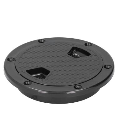 4in Boat Deck Plate ABS Round AntiUV Inspection Hatch Cover Marine Accessory Black for Deck Access Hatch Deck Inspection Hatch Deck Inspection Cover Boat Deck Hatch Deck Access Cover Boat Accessory D