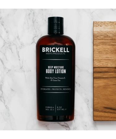 Brickell Men's Deep Moisture Body Lotion - Natural & Organic 8oz for Dry Skin - Unscented Formula - Hydrates & Protects - Pack of 1 - Buy Online on GoSupps.com