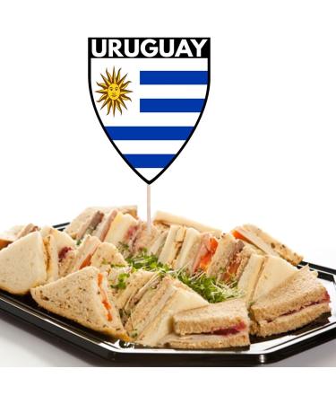 Uruguay Flag Rugby Ball Food & Cupcake Picks Toppers Party Decorations (14 Pack) - Buy Online on GoSupps.com
