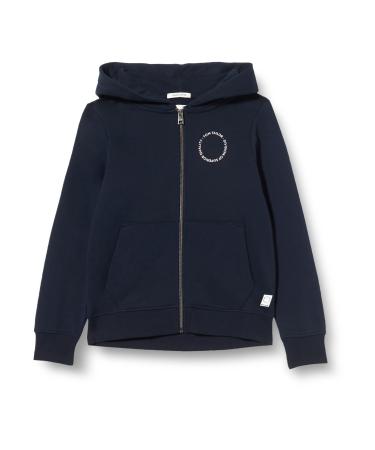 TOM TAILOR boys' children's sweat jacket with print made of organic cotton 152 10668 - Sky Captain Blue