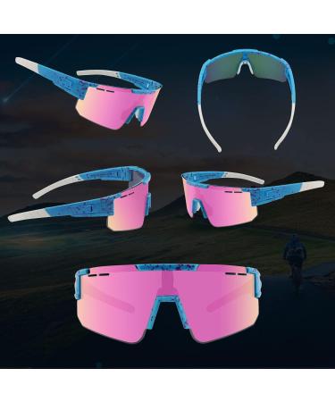 BangLong Polarized UV 400 Cycling Sunglasses with Pink Lens for Men and Women - Buy Online on GoSupps.com