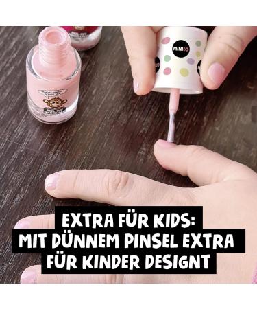 Minico Premium Kinder Nagellack - Pink Dermatologisch Getestet Kindgerecht Vegan & Nachhaltig Wasserbasis Abziehbar - Perfekte Kinder-N gel! - Buy Online on GoSupps.com