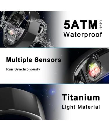 Smart Ring Health Tracker for Blood Oxygen Sleep Tracking Heart Rate Pedometer APP Body Temperature Compatible with iOS and Android Long Endurance NFC Wireless Charging (12) 9 - Buy Online on GoSupps.com