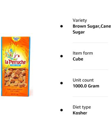 La Perruche Rough Sugar Cubes Brown (1kg) - Premium Quality Natural Sweetener - Buy Online on GoSupps.com
