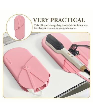 NOLITOY Silicone Hair Straightener Bag | Non-Slip Travel Cover & Storage Pouch for Curling Irons & Flat Irons | Portable & Durable Salon Accessory - Buy Online on GoSupps.com