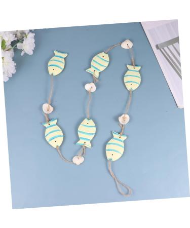 STOBAZA 1 Pc Shell Hanging Decorations Seashells for Decorating Wood Trim Curtain The Mediterranean Yellow 102X4.2CM - Buy Online on GoSupps.com