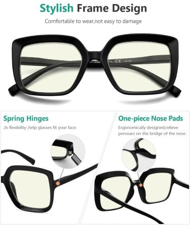 Shop Eyekepper 4-Pack Blue Light Blocking Reading Glasses +1.75 - Stylish Square Computer Readers for Women - Buy Online on GoSupps.com