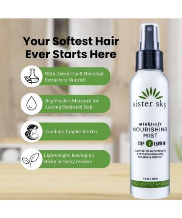 Sister Sky MinkiSoft Nourishing Mist for Your Softest Hair Ever - Paraben Free Gluten Free Sulfate Free for Diverse Mixed Texture Coarse Dry Strong Hair - Buy Online on GoSupps.com