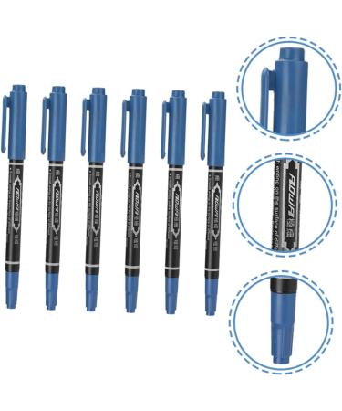 Beavorty 6pcs Eyebrow Marker Pen White Piercing Marking Pen Waterproof Makeup Maker Writing Brush Body 13.9x1.8cm Blue - Buy Online on GoSupps.com