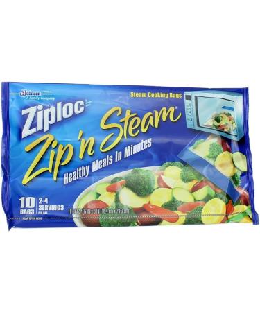 Ziploc Zip'N Steam Cooking Bags  Medium  10-Count (Pack of 4) - Buy Online on GoSupps.com