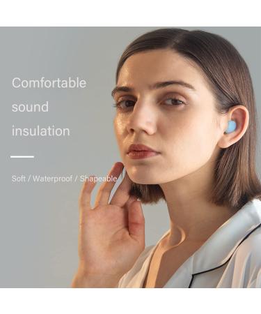 TKMENGY Silicone Ear Plugs for Sleeping - Reusable & Moldable Noise Cancelling Earplugs - 16 Pack Blue - Buy Online on GoSupps.com