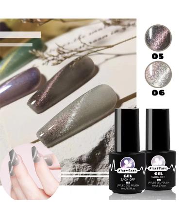 Cat Eye Gel Polish Set - 6 Colors Magnetic Nail Polish Kit | Soak-Off UV Gel 4-in-1 Manicure Set with Magnetic Stick for DIY Nail Art at Home - Buy Online on GoSupps.com