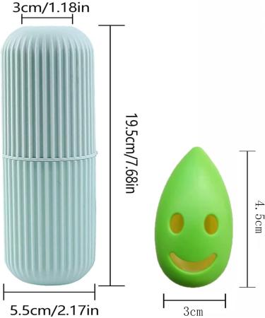Zhongguoqiaomoo Portable Travel Toothbrush Holder Set - 2 Piece Antibacterial Dustproof & Suction Cup for Hiking Business Trips Camping School & Home - Buy Online on GoSupps.com