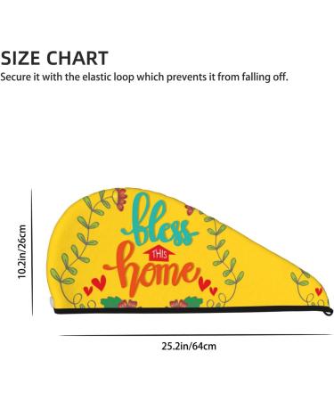 Bless This Home Microfiber Hair Towel - Soft Super Absorbent Quick Dry Cap for Long Curly & Thick Hair | Coral Velvet Wrap for Women - Buy Online on GoSupps.com