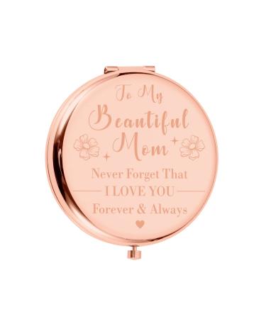 Christmas Gifts for Mom Compact Mirror Stocking Stuffers for Women I Love You Mom Gifts from Daughter Son Birthday Gifts for Mom Mothers Day Gifts Present Valentines Day Gifts for Mom Makeup Mirror
