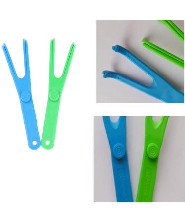Reusable Dental Floss Holder Set - 2 Dental Silk Holders & 10 Floss Picks | Ideal for Home Travel & Hotels - Buy Online on GoSupps.com