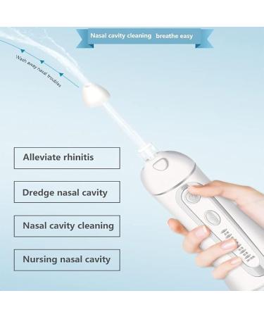 Rechargeable Nasal Wash System - 5 Cleaning Modes 4 Nozzles 360 Rotation for Allergy Relief - International Shipping Available - Buy Online on GoSupps.com