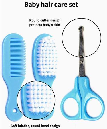 JasCherry 8 PCS Baby Healthcare Kit - Essential Baby Care Accessories for Newborns - Ideal for Travelling & Home Use - Blue - Buy Online on GoSupps.com