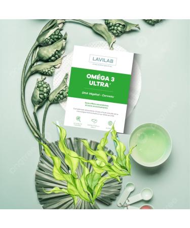 Omega 3 Ultra DHA Vegan Vegetable - Algae 1 Month Memory Brain Vision Made in France Lavilab - Buy Online on GoSupps.com
