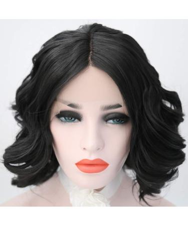 SHIYID Black Lace Front Wig - Short Wavy Heat Resistant Synthetic Hair for Women - Shop Now! - Buy Online on GoSupps.com