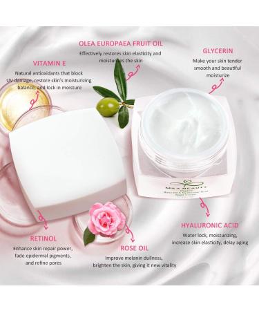 MA BEAUTY Organic Rose Oil Night Cream 1.7 OZ - Hydrating Moisturizer with Vitamin E & Hyaluronic Acid for All Skin Types - Buy Online on GoSupps.com