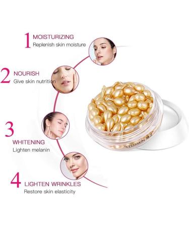 Face Serum Capsules Reducing Fine Lines Skin Brightening Hydrating Firming Hyaluronic Acid Essence Capsules Anti-aging Vitamin E Serum Hydrating Face Serum 30 Capsules - Buy Online on GoSupps.com