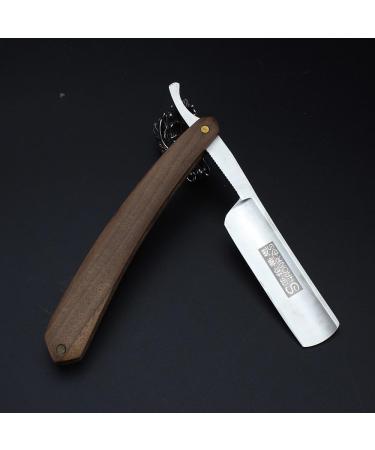 Men's Shaving Brush Razor with Box | Classic Wood Handle Barber Razor (Brown) - Premium Quality for Smooth Shaves - Buy Online on GoSupps.com