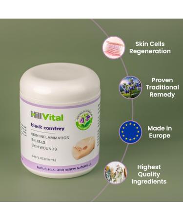 HillVital Bruise Cream Extra Strength Fast Healing for Thin Skin - Premium Bruise Gel and Comfrey Salve for Bone Healing Herbal Salve Comfrey Balm for Pain Moisturizing Bruse Formula Scar Cream - Buy Online on GoSupps.com