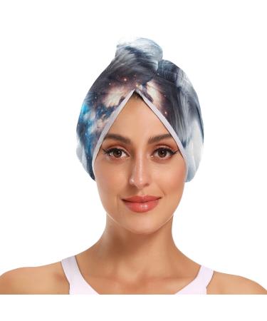 Wolf Hair Towel 2 Pack Super Absorbent Hair Drying Towel Quick Dry Hair Turbans Head Towel with Button Twisty Wrap for Women Girls