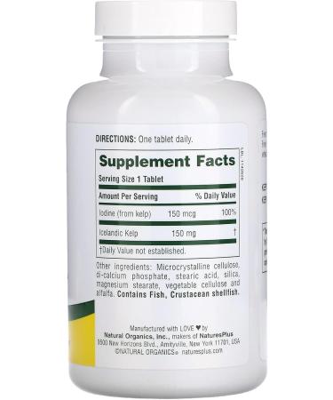 Buy Nature's Plus Comp.Kelp (Iodine) - Premium Seaweed Supplement for Optimal Health - Fast International Shipping - Buy Online on GoSupps.com