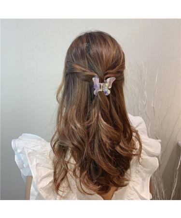 Duories Butterfly Hair Clips - Glitter Shell Marble & Leopard Hair Jaw Clips for Women & Girls | Trendy Hair Accessories - Buy Online on GoSupps.com