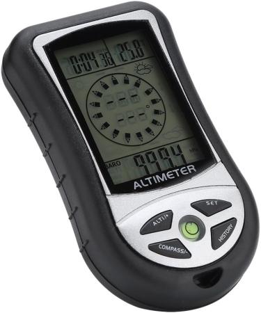 Digital Compass 8 in 1 Multi-Functional LED Outdoor Altimeter Barometer Thermometer Weather Forecast Clock - Buy Online on GoSupps.com