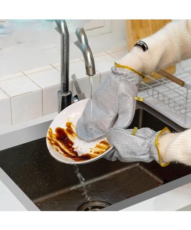Wire Dishwashing Gloves|Reusable Dishwashing Cleaning Gloves|Kitchen Household Thermal Insulation Anti-scalding Home 4 Pairs - Buy Online on GoSupps.com