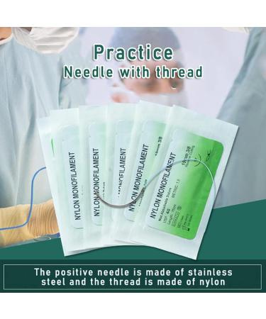 Training Needle with Thread for Teaching and Training Nylon Single Ribbon Thread Needle for Student Training Needle Equipment Independent Sterile Packaging - Buy Online on GoSupps.com