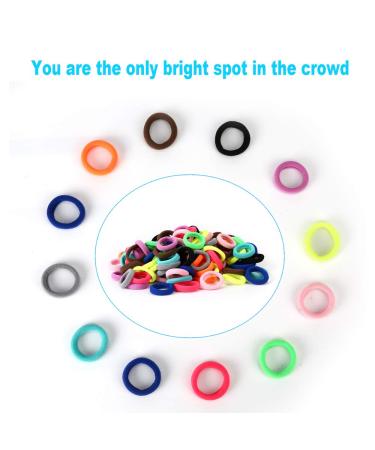 120PCS Baby Hair Ties - Cotton Toddler Hair Bands for Girls - Elastic Ponytail Holders by Nspring (Assorted Bright Colors) - 1 Inch Diameter - Buy Online on GoSupps.com