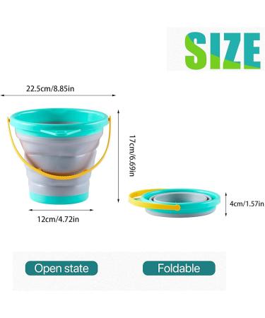 Foldable Pail Bucket | Sand Pail - Beach Bucket Sand Buckets Folding Bucket Easter Bucket for Kids Camping Frifer - Buy Online on GoSupps.com