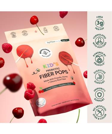 Kids Prebiotic Fiber Lollipops by Beekeeper's Naturals - Doctor Formulated Fiber Supplement Supports Digestive Regularity 3g of Fiber & Honey Raspberry Blast & Sweet Cherry Variety Pack 15 ct Fiber Lollipops (Raspberry  - Buy Online on GoSupps.com
