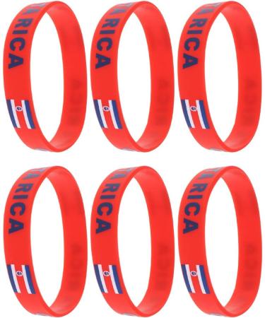 LUOEM Silicone Wristband Rubber Bracelet - Fashion Sports Wristbands for Teens & Adults - Pack of 6 (Rica) | Shop Internationally - Buy Online on GoSupps.com