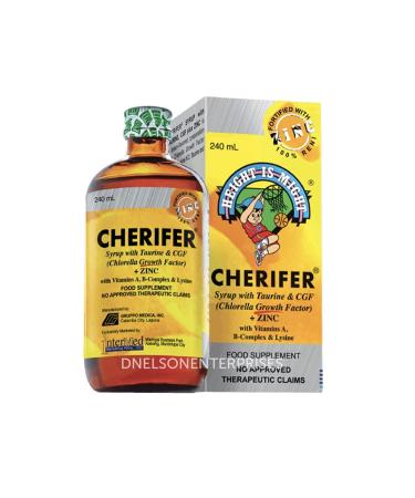 Cherifer Syrup w/Taurine CGF (Chlorella Growth Factor) and Zinc 240ml