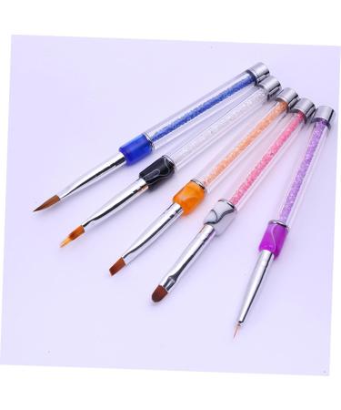 minkissy Dual Brush Pens Gel Nail Brush Flat Brush Pen Nail Brush Pen Purple Manicure Builder medium Purple - Buy Online on GoSupps.com