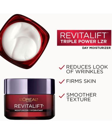 L'Oreal Paris Revitalift Triple Power LZR Anti Aging Day & Night Face Cream With Pro Retinol Vitamin C + Hyaluronic Acid Anti Wrinkle Moisturizer Skin Care Kit 2 Count - Buy Online on GoSupps.com